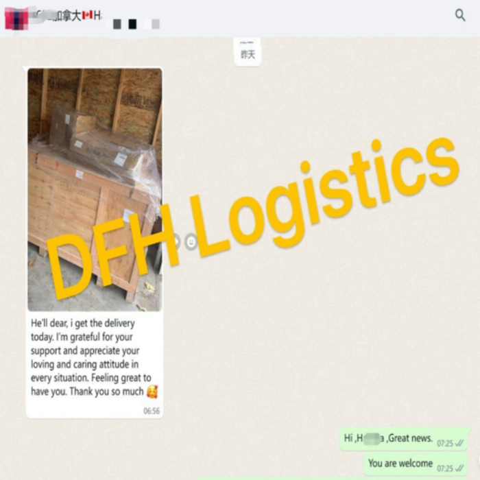 Happy clients from China to canada