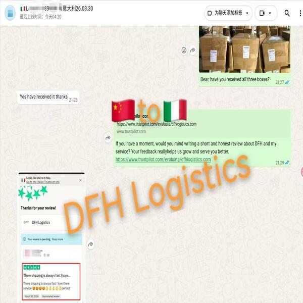 ship from china to italy