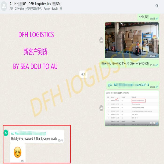 Happy clients from China to Australia