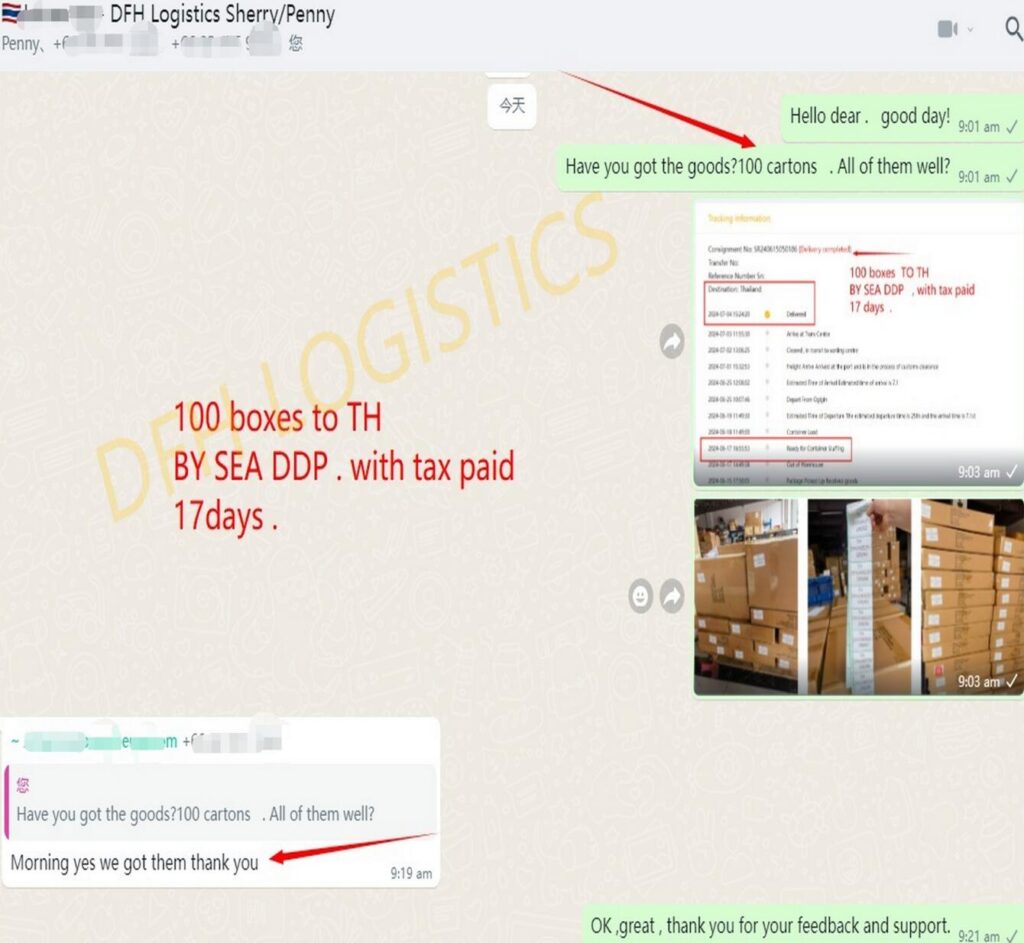 Shipping from China to Thailand