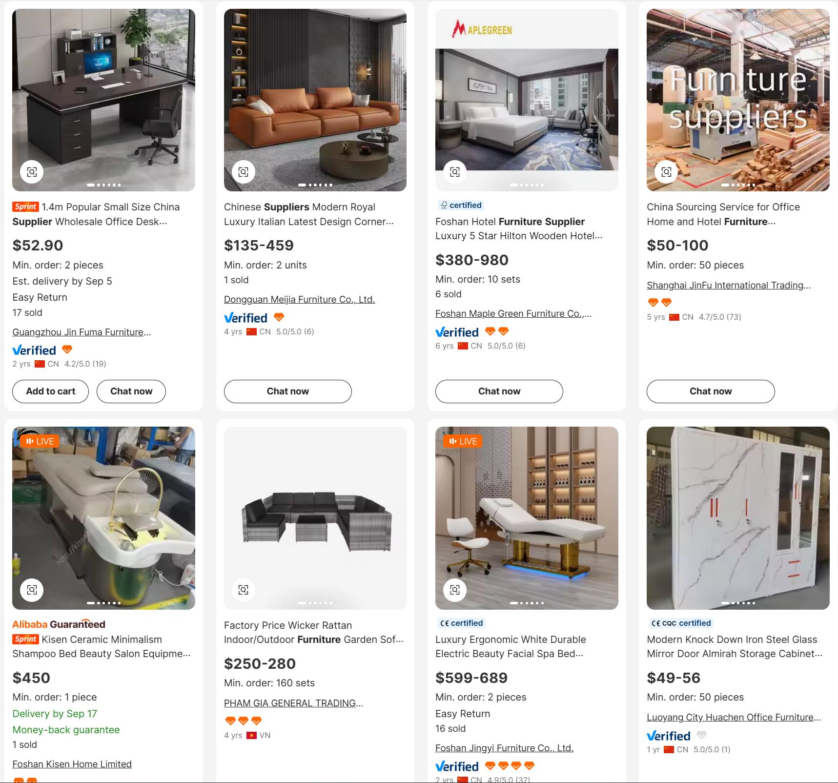 Furniture Suppliers in China