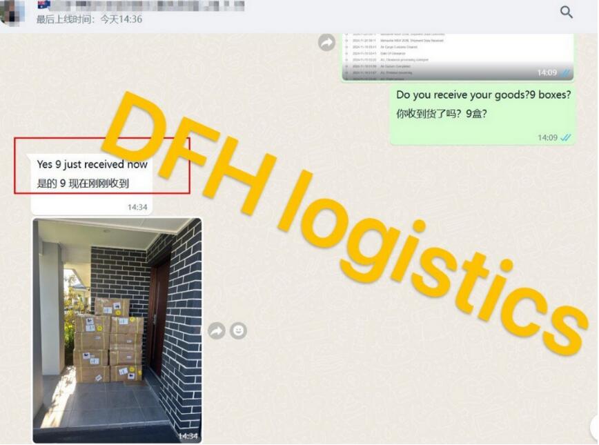 DFH Logistics Happy clients from Australia