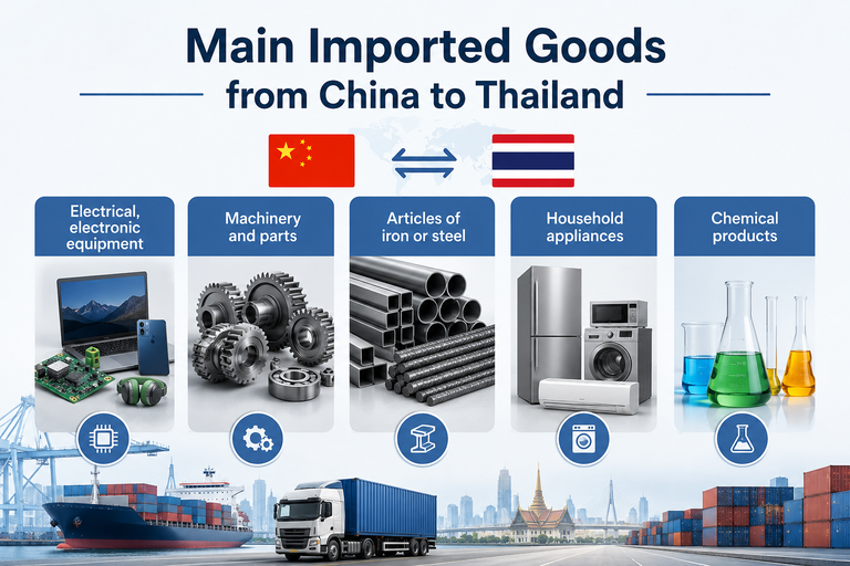 Commonly Imports from China to Thailand