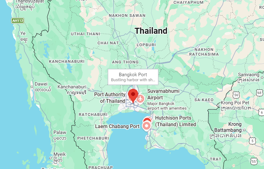 Main Routes from China to Thailand