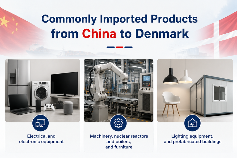  Imported goods from China to Denmark