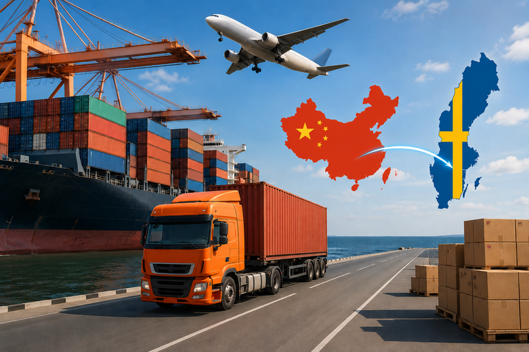 ship from china to sweden