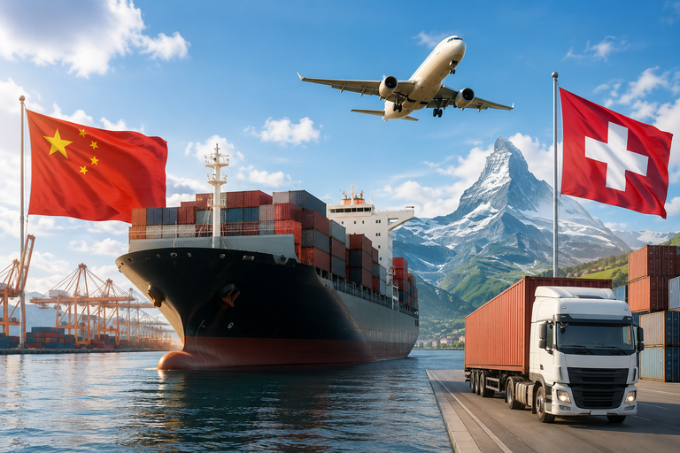 ship from china to switzerland