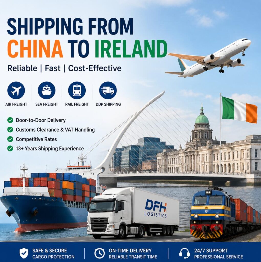 shipping from China to Ireland