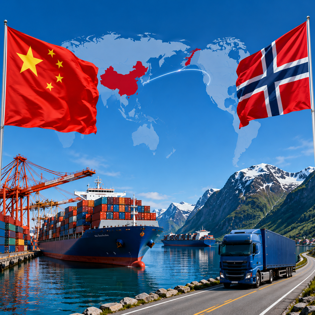 shipping from china to norway