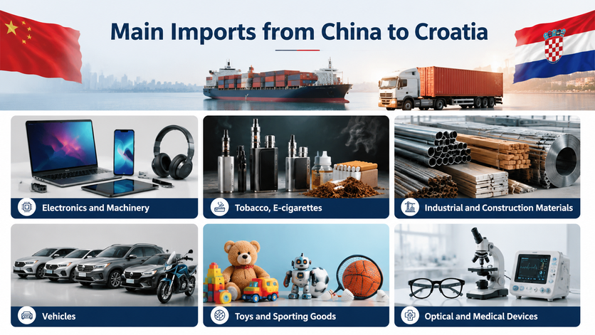 imports from china to croatia