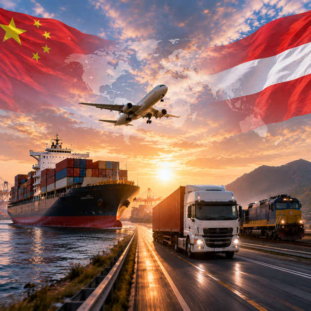 shipping from china to austria